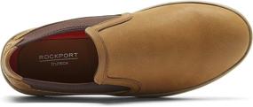 img 2 attached to Men's Leather Slip-On Sneaker Shoes by Rockport Caldwell