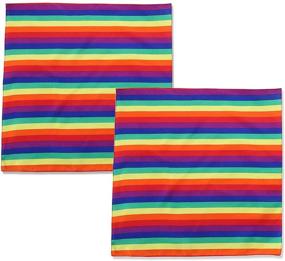 img 3 attached to Tinsow Rainbow Bandanas Handkerchiefs Bandana