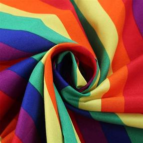 img 1 attached to Tinsow Rainbow Bandanas Handkerchiefs Bandana