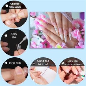 img 1 attached to 💅 1000 PCS French Coffin Ballerina Nail Tips: Perfect Acrylic Nails for Nail Salon, DIY Nail Art, and Ballerina Nails- Clear+Natural in Clear Plastic Cases