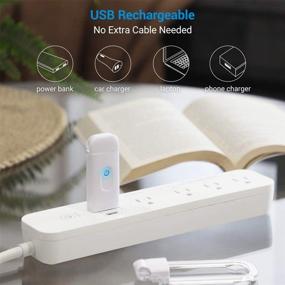 img 2 attached to 📚 DEWENWILS USB Rechargeable Book Reading Light, Warm White, Adjustable Brightness for Eye-Protection, LED Clip on Book Lights, Portable Bookmark Light for Reading in Bed or Car