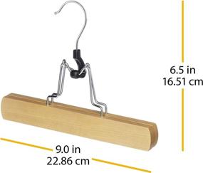 img 1 attached to 👔 Organize Your Closet with Whitmor Grade A Natural Wood Clamp Slack Hangers (Set of 4)