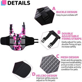 img 1 attached to 🐶 MAZORT Camouflage Dog Life Jacket, Reflective & Adjustable Preserver with Rescue Handle - Perfect for Swimming, Boating & Canoeing (Pink, Small)