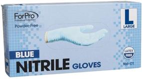 img 4 attached to 🧤 ForPro Large Blue Nitrile Gloves - Powder-Free, Latex-Free, Non-Sterile, Food Safe, 4 Mil - 100 Count
