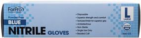 img 1 attached to 🧤 ForPro Large Blue Nitrile Gloves - Powder-Free, Latex-Free, Non-Sterile, Food Safe, 4 Mil - 100 Count