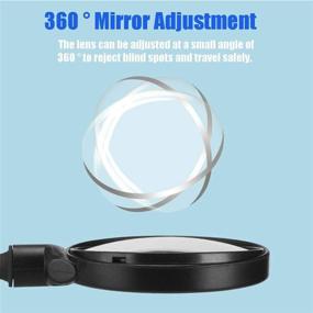 img 2 attached to 🚲 HUBUISH Adjustable Rotatable Bicycle Rear View Mirror - Set of 2, HD Glass Mirror, Suitable for Various Bike Types, Unisex