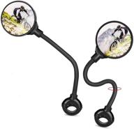 🚲 hubuish adjustable rotatable bicycle rear view mirror - set of 2, hd glass mirror, suitable for various bike types, unisex logo