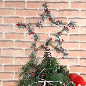 img 2 attached to Metal Star Treetop: Festive Christmas Tree Topper Ornament for Home Party Decorations