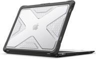 fintie protective case for macbook air 13 inch (m1/a2179/a1932) - heavy-duty clear shell cover with tpu bumper - compatible with retina display & touch id logo