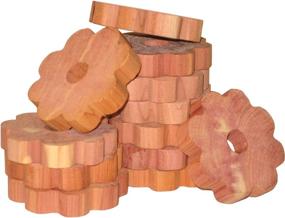 img 4 attached to 🌸 CedarFresh Red Cedar Wood Flower Rings for Hangers - Set of 20 - Household Essentials 14376-1