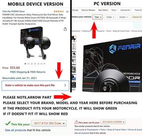 img 3 attached to 🏍️ Задние зеркала для бара мотоцикла FENRIR CNC из алюминиевого сплава в ретро стиле, черный цвет - универсальное заднее зеркало для мотоцикла-кафе-рейсера, со стандартным креплением M8/M6, подходит для спортивных, безкубатурных, уличных и круизерных мотоциклов