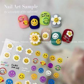 img 2 attached to Stereoscopic Embossed Stickers Self Adhesive Decoration Foot, Hand & Nail Care for Nail Art & Polish