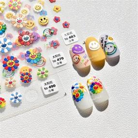 img 4 attached to Stereoscopic Embossed Stickers Self Adhesive Decoration Foot, Hand & Nail Care for Nail Art & Polish