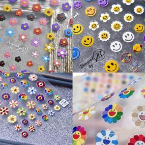 img 3 attached to Stereoscopic Embossed Stickers Self Adhesive Decoration Foot, Hand & Nail Care for Nail Art & Polish