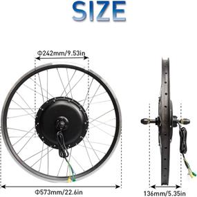 img 2 attached to Ebike Conversion Kit - 20-29 inch Rear Wheel, 48V 1500W Hub Motor, Electric Bicycle Motor Kit for E-Bike Cycling