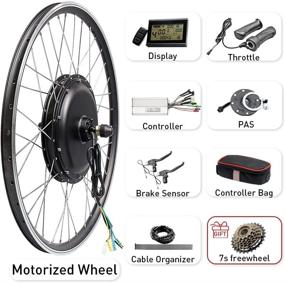 img 3 attached to Ebike Conversion Kit - 20-29 inch Rear Wheel, 48V 1500W Hub Motor, Electric Bicycle Motor Kit for E-Bike Cycling