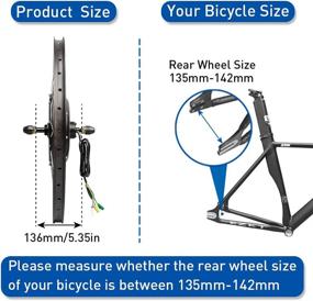 img 1 attached to Ebike Conversion Kit - 20-29 inch Rear Wheel, 48V 1500W Hub Motor, Electric Bicycle Motor Kit for E-Bike Cycling