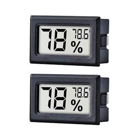 img 4 attached to 🌡️ 2-Pack Mini Digital Hygrometer Gauge Indoor Thermometer by Meggsi - LCD Monitor for Temperature and Humidity Measurement in Humidors, Greenhouse, Jars, Incubators, Guitar Case - Fahrenheit Display (℉)