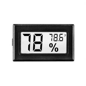 img 3 attached to 🌡️ 2-Pack Mini Digital Hygrometer Gauge Indoor Thermometer by Meggsi - LCD Monitor for Temperature and Humidity Measurement in Humidors, Greenhouse, Jars, Incubators, Guitar Case - Fahrenheit Display (℉)