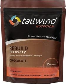 img 4 attached to 🍫 Порошок для восстановления после тренировки Tailwind Nutrition Rebuild: без глютена, без молочных продуктов, веганский, полноценный протеин с электролитами и углеводами - 15 порций Шоколадного наслаждения