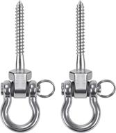 🏋️ benelabel set of 2 heavy duty swing hangers – permanent antirust stainless steel 304 screw brackets with 1800lb capacity, ideal for indoor and outdoor playgrounds, yoga hammocks, chairs, sandbags, punching bags, and swing sets logo