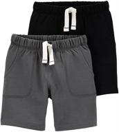 🩳 carter's boys' 2-pack french terry shorts: comfy and stylish summer essentials logo