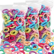 👶 ygdz 300pcs baby hair ties: elastic toddler hair bands for girls, soft mini ponytail holders, multicolor logo