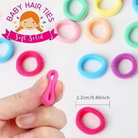 img 3 attached to 👶 YGDZ 300pcs Baby Hair Ties: Elastic Toddler Hair Bands for Girls, Soft Mini Ponytail Holders, Multicolor