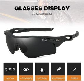 img 2 attached to 🕶️ TR90 Ultralight Frame Polarized Sports Sunglasses: Perfect for Cycling, Running, Driving, and Fishing - Men & Women