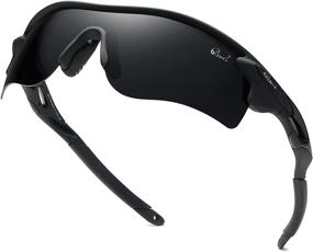 img 4 attached to 🕶️ TR90 Ultralight Frame Polarized Sports Sunglasses: Perfect for Cycling, Running, Driving, and Fishing - Men & Women