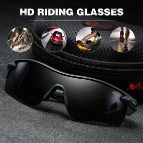 img 1 attached to 🕶️ TR90 Ultralight Frame Polarized Sports Sunglasses: Perfect for Cycling, Running, Driving, and Fishing - Men & Women