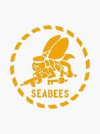 наклейка на бампер seabees для ноутбука window логотип