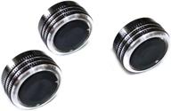 🔘 ecloud shop pack of 3 control knobs dials heater a/c, replacement knob for toyota tacoma &amp; vios(2002-2006) vela vitz yari - upgraded black air conditioning heat control switch knob button logo