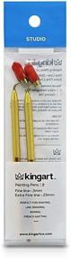 img 4 attached to 🖌️ KINGART Fine Line Painting Pen Set - Gold (Pack of 2)