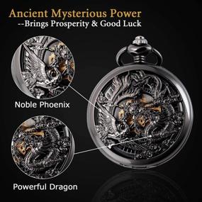 img 2 attached to 🦅✨ SIBOSUN Vintage Phoenix Skeleton Mechanical Watch