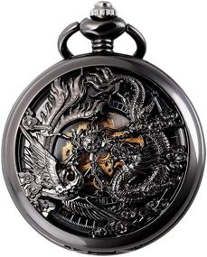 img 4 attached to 🦅✨ SIBOSUN Vintage Phoenix Skeleton Mechanical Watch
