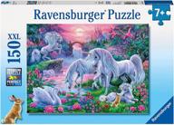 enchanting unicorns 🦄 sunset jigsaw puzzle by ravensburger логотип
