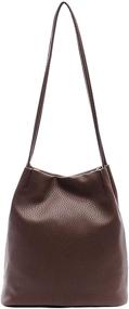 img 3 attached to 👜 Bucket Women's Leather Shoulder Handbags: Chic Handbags & Wallets