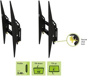 img 3 attached to 📺 AVF EL801B-A Low Profile TV Mount for 30-80 inch TVs, Adjustable Tilt, Universal Bracket, VESA 50x50-600x400, Black