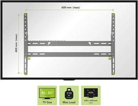 img 2 attached to 📺 AVF EL801B-A Low Profile TV Mount for 30-80 inch TVs, Adjustable Tilt, Universal Bracket, VESA 50x50-600x400, Black