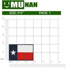 img 3 attached to 🌵 MUNAN Patch - Texas State Flag: Tactical PVC Patch with Sew-On and Hook-Back Adhesion - Red & White Badge