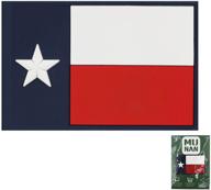 🌵 munan patch - texas state flag: tactical pvc patch with sew-on and hook-back adhesion - red & white badge logo