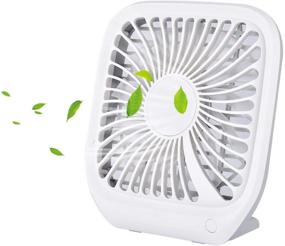 img 4 attached to 💨 2021 Upgraded Version: Ultra-Thin & Lightweight Portable Fan | USB Powered Desk Fan | Strong Wind & Quiet Operation