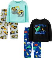 adorable and practical: simple joys carters toddler 4 piece boys' sleepwear & robes logo