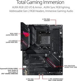 img 1 attached to 🎮 ASUS ROG Strix B550-F Gaming: AMD AM4 Zen 3 Ryzen 5000 & 3rd Gen Ryzen ATX Gaming Motherboard with PCIe 4.0, 2.5Gb LAN, BIOS Flashback, HDMI 2.1, Addressable Gen 2 RGB Header, and Aura Sync