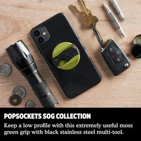 img 1 attached to Улучшенные PopSockets: PopGrip SOG Multi-Tool - моховой зеленый