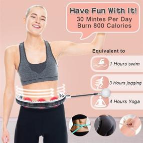 img 3 attached to 🔥 ABC Weighted Smart Hula Hoops: 2-in-1 Abdomen Fitness, Weight Loss, and Massage Hoops. Detachable Abdomen for Adults and Children - Suitable for Fitness Enthusiasts