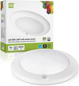 img 4 attached to 🌟 ASD (1 Pack) 6 Inch LED Disk Light with Motion Sensor, Adjustable CCT (2700-5000K) White Low Profile Recessed Flush Mount Ceiling Lighting Fixture, 15=100W Equivalent, 1100 Lumens, Wet Location, ETL and Energy Star Certified