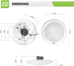 img 2 attached to 🌟 ASD (1 Pack) 6 Inch LED Disk Light with Motion Sensor, Adjustable CCT (2700-5000K) White Low Profile Recessed Flush Mount Ceiling Lighting Fixture, 15=100W Equivalent, 1100 Lumens, Wet Location, ETL and Energy Star Certified