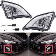 🚦 njsbyl front turn signal light kits: xenon white led drl parking lights for toyota 86/gt86 scion fr-s (2013-2020) logo